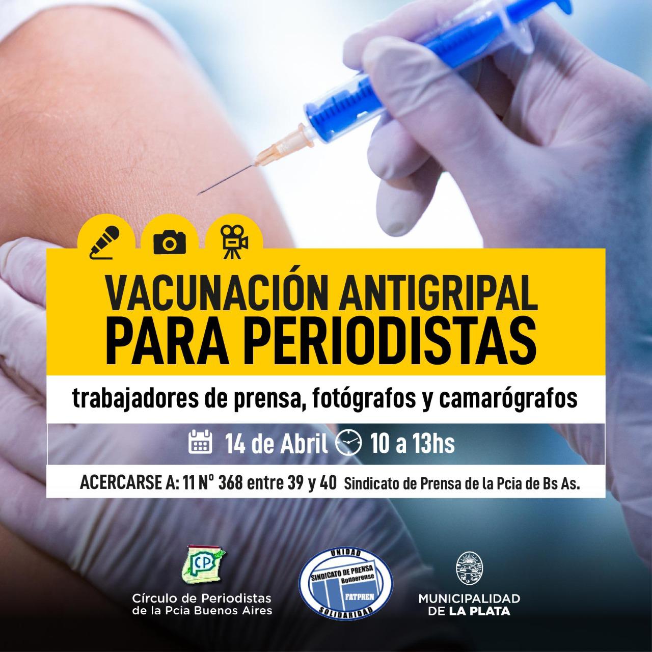 Campaña de vacunación antigripal para trabajadores de prensa